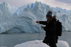 AMB working beneath Perite Moreno